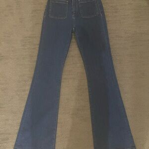 LOFT Dark Blue Slim Flare Jeans